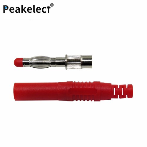 Peakelect 10PCS Safety Shrouded Insulated 4mm Banana Plug Solder DIY Connector - Picture 5 of 8