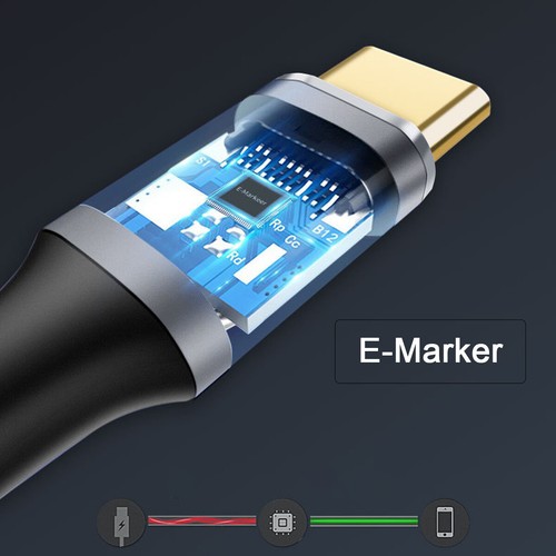 10Gbps USB3.1 USB-C Type-C 90 Degree Up Down Angled Male to Straight Male Cable - Picture 8 of 60