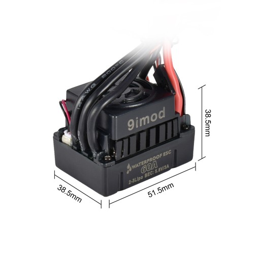 9imod F540-V2 4370KV Brushless Motor 3.175mm 60A ESC for 1/10 RC Drift Car Truck - Picture 8 of 15