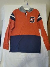 Boy Wonder Nation Long Sleeve Jersey Hoody Size XL 14-16 Color Orange/Blue...