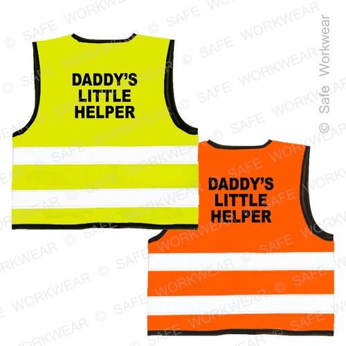 Gilet Little Helper di papà / semplice Hi vis per bambini - regalo perfetto per bambini - Foto 2 di 11