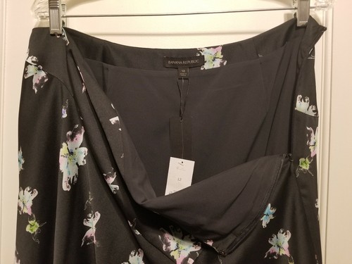Maxi falda floral estampada de Banana Republic, poliéster, multicolor, talla 12, NWT - Imagen 10 de 12