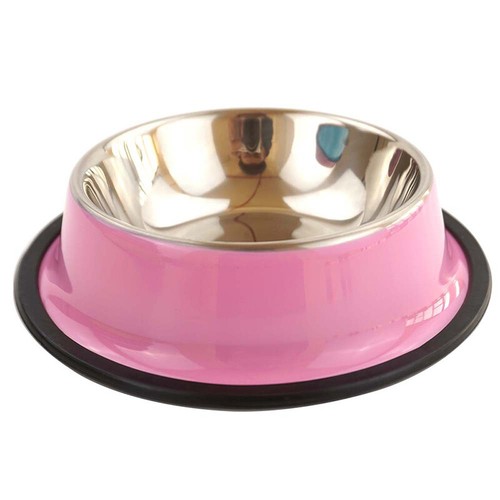 Dog Bowls Indoor Outdoor Non Slip Stainless Steel Pet Cat Puppy Dish Water Foo я - Picture 9 of 15