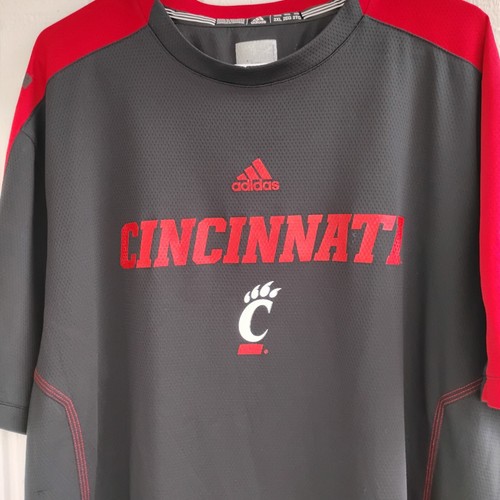 Cincinnati Bearcats Shirt Men’s 2XL Black Red Adidas Short Sleeve College