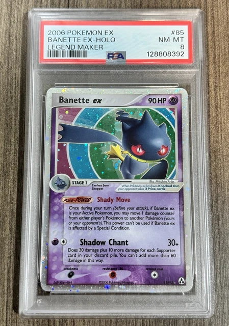 2006 POKEMON EX LEGEND MAKER #85 BANETTE EX-HOLO LEGEND MAKER PSA 8