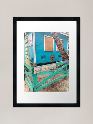 whenever possible walk on the beach Framed Wall Art Poster Canvas Print Picture