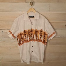 Aloha Grunge Vintage Inspired Favant Hawaiian Men's Large Button Down Tropical