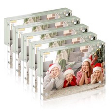 4x6 Acrylic Picture Frame 5 Pack,10 10mm Thickness Acrylic Frame,Freestanding...