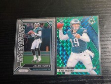 Jalen Hurts Emergent - Kyle McCord Green Mosaic QB Rookie Card Lot Eagles 