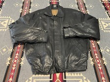 Vintage Latini Italy Leather Bomber Moessmer Alpaca Wool Lined Jacket 54