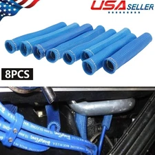 8X 2500° Spark Plug Wire Boots Protector Sleeve Heat Shield Cover For LS1/LS2