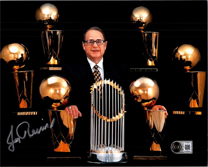 JERRY REINSDORF WHITE SOX & BULLS OWNER CHAMPION SIGNED 8X10 BAS COA BY000633