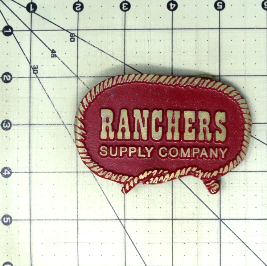 Ranchers Supply Co Promo Hebilla de Cinturón LE # 34 Lamar Colorado De Colección Años 80 Latón. GMP345 Foto 3 de 4