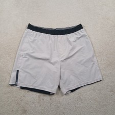 Rhone Swift Athletic Shorts Mens Large Beige Lined "6