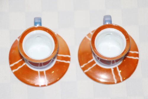 Old Noritake Candle Holder Mini Size Pair Luster Color Art Deco Antique Japan - Picture 3 of 10
