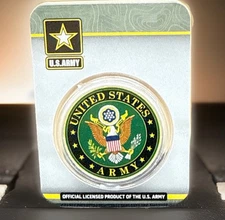 1 oz .999 fine Silver Colorized Round U.S. Army Seal in TEP Great Vet Gift Idea!