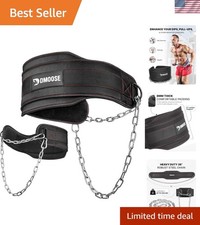 Weight Lifting Dip Belt with Neoprene Padding - Enhances Pull-ups, Squats  More