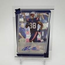 2021 Rhamondre Stevenson Clearly Donruss Rated Rookie Auto Blue /99