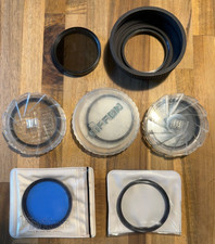 Vintage 55mm Camera Lens Filter Lot Hoya Tiffen Vivitar Polarizer Fog Center