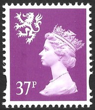 GB Scotland QEII 1993-98 SG#S87 - 37p Bright Mauve - 2B - Machin - MNH #G595
