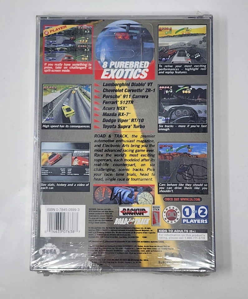 The Need For Speed (Sega Saturn) BRAND NEW FACTORY SEALED - Image 2 of 4