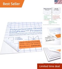Polycarbonate Clear Plastic Sheet 12" x 18" Shatter-Resistant Easy to Cut