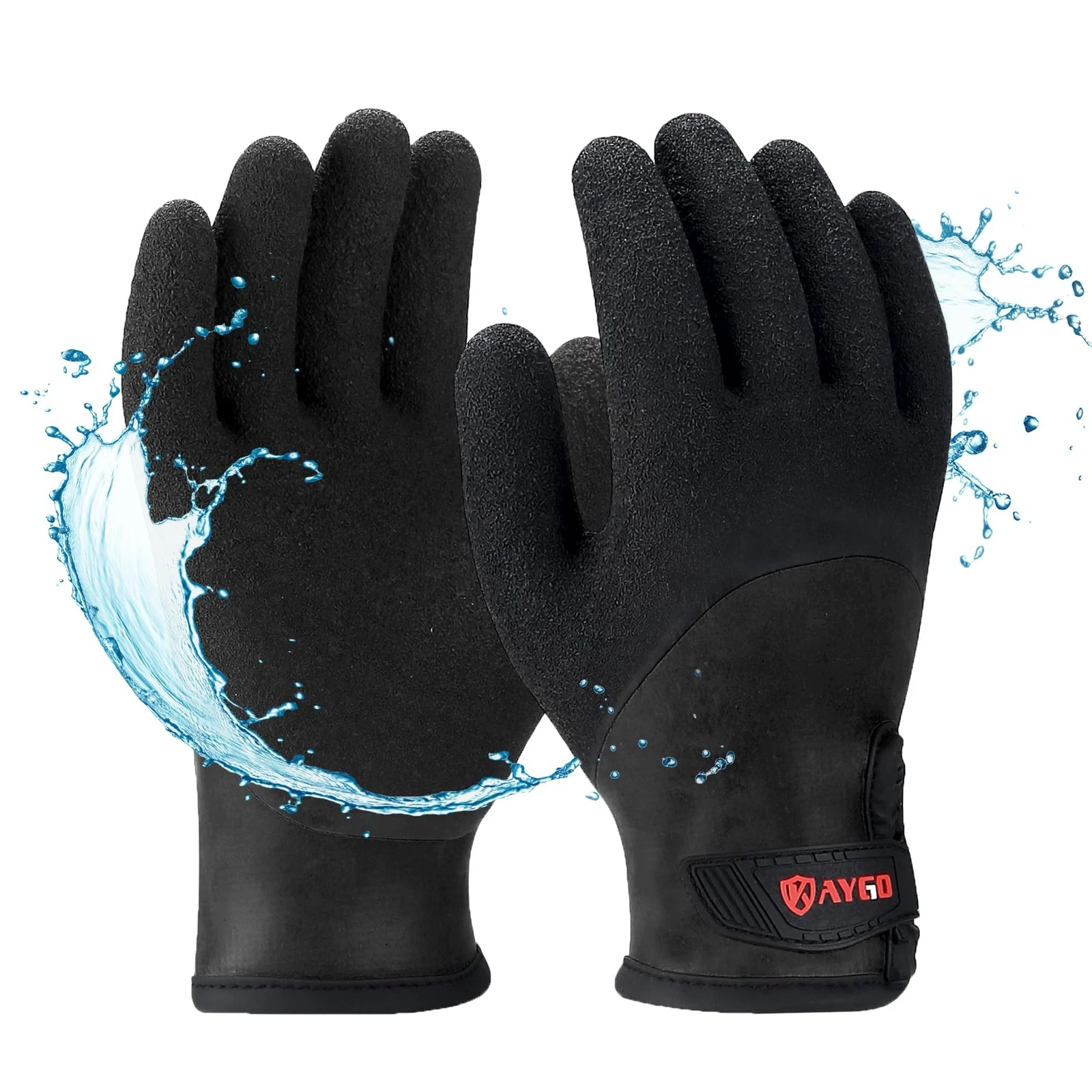 KAYGO Winter Waterproof Thermal Work Gloves for Men Large (Pack of 1), Black