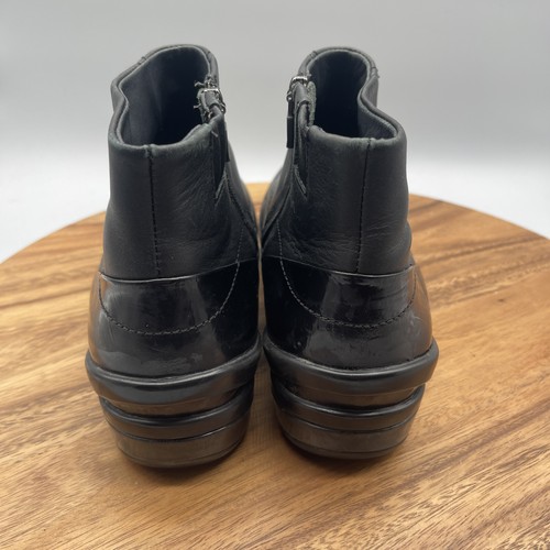 Dansko Shoes Womens 10.5 / 41 Black Leather Ankle Boot Comfort Orthopedic Zip - Picture 4 of 8