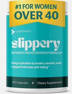 VoomVaya Slippery 60 CT   Vaginal Dryness Relief for Women Over 40   NEW Sealed