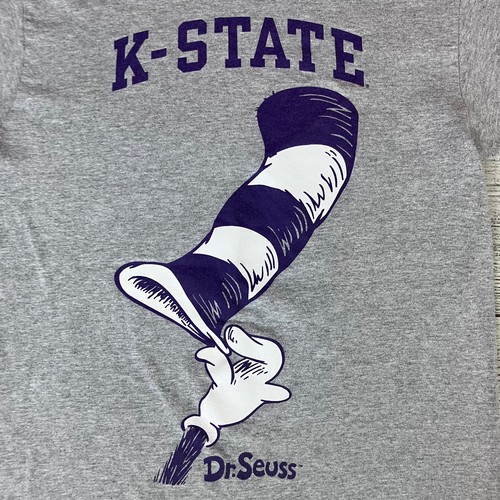Camiseta Dr. Seuss x Kansas State Wildcats 2007 talla pequeña para hombre - Imagen 7 de 7