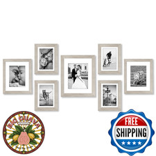 Americanflat Set of 7 Picture Frames with Shatter-Resistant Glass - Gallery Wall