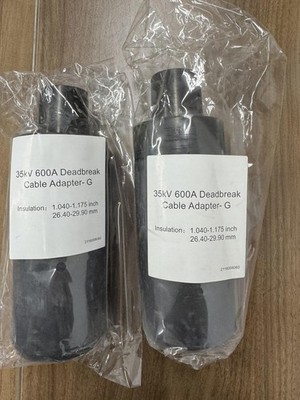 Lot of 2- 35kV 500A Deadbreak T-Body Cable Adapters- G