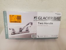  New Glacier Bay Constructor Double Handle Standard Kitchen Faucet in Chrome