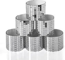 Art3dwallpanels 6 Pack Self-Adhesive Glass Mirror Mosaic Tiles 2364 Pieces Small