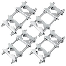 4 Pack Antenna Mast Clamp 2 inch Pole to Pole Mounting Kits Heavy Duty Mast t...