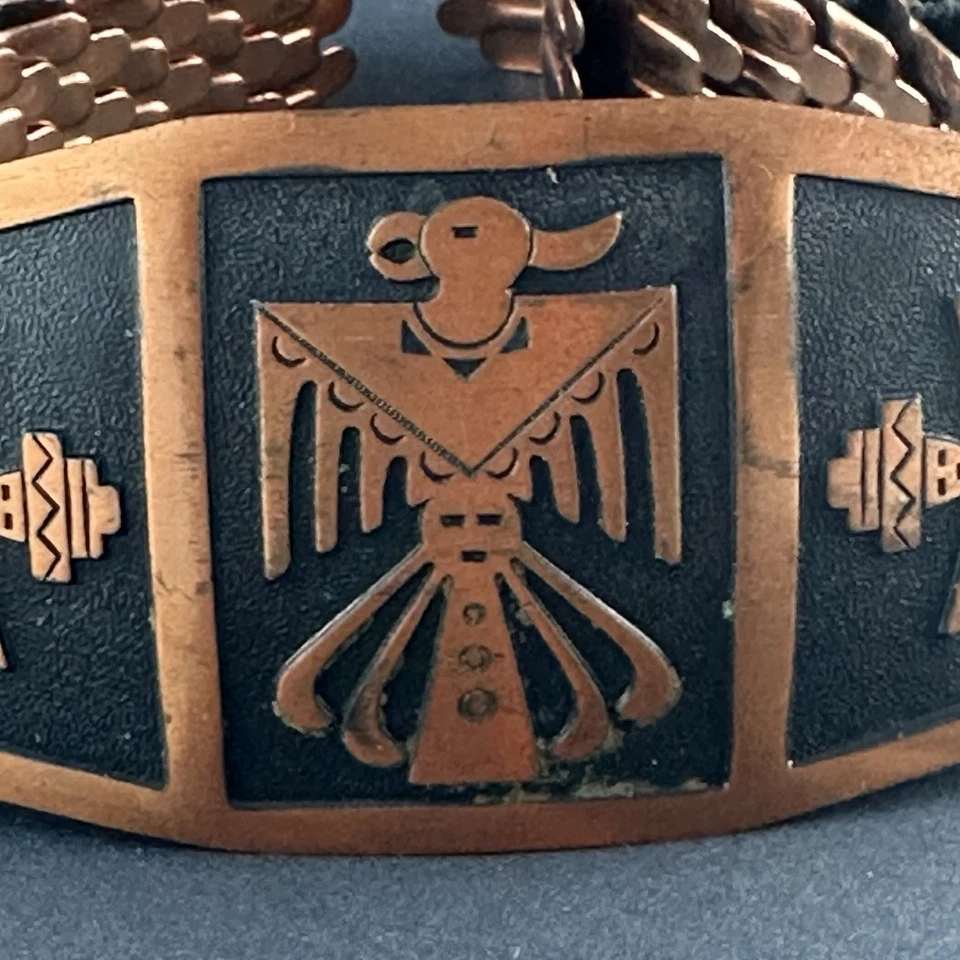 Cinturón Tribal Nativo Vintage Cobre Sólido Envío Gratis Foto 4 de 4