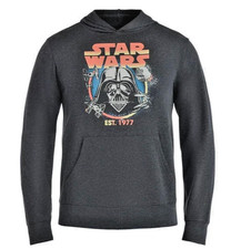 Star Wars Mens LARGE Graphic Print Hoodie with Pouch Pocket - New Vader