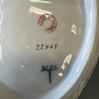 Antique Large KPM Germany Porcelain Divided Handled Serving Dish Blue Gold Trim — photo 4