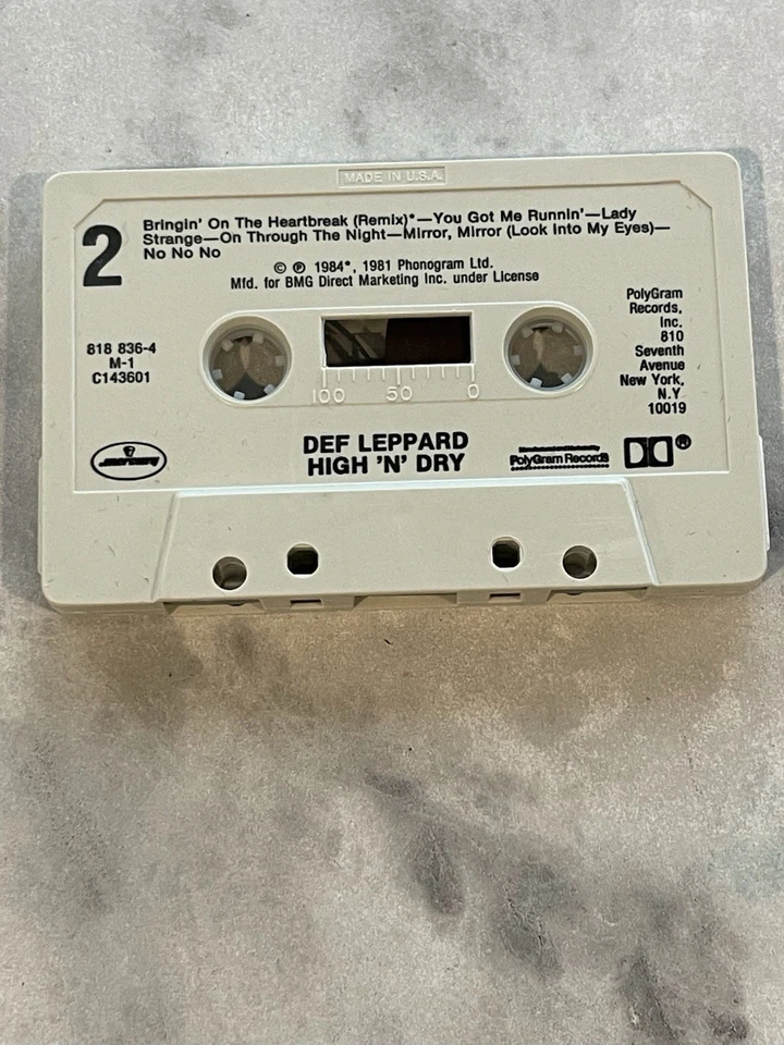 Def Leppard High 'n' Dry (PolyGram 1984) Cassette Tape Hard Glam Rock 80s - Image 4 of 4