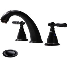 Durable 8 Inch Oil Rubbed Bronze Widespread Faucet with Lead-Free Certification
