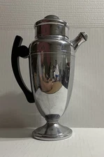 Vintage Farberware Chrome Cocktail Shaker With Lid Art Deco Brooklyn NY