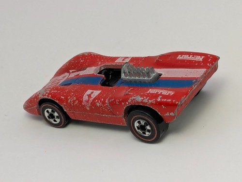 Vintage Hot Wheels Redline 1969 Flying Colors Ferrari 312P #30 Red Hong Kong - Picture 3 of 7