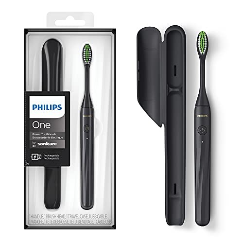 АККУМУЛЯТОРНАЯ ЭЛЕКТРИЧЕСКАЯ ЗУБНАЯ ЩЕТКА PHILIPS SONICARE PHILIPS ONE - ЧЕРНАЯ 9490₽