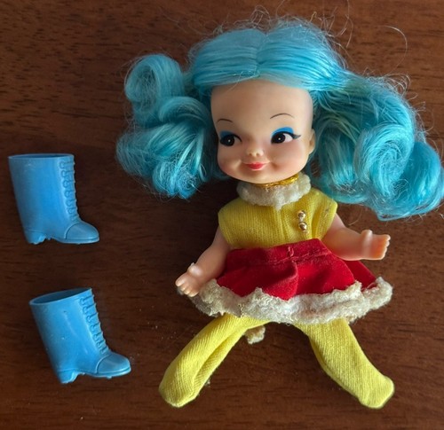 Figura de acción muñeca vintage 1969 Remco patinadora sobre hielo Sally Finger Ding - Imagen 2 de 11