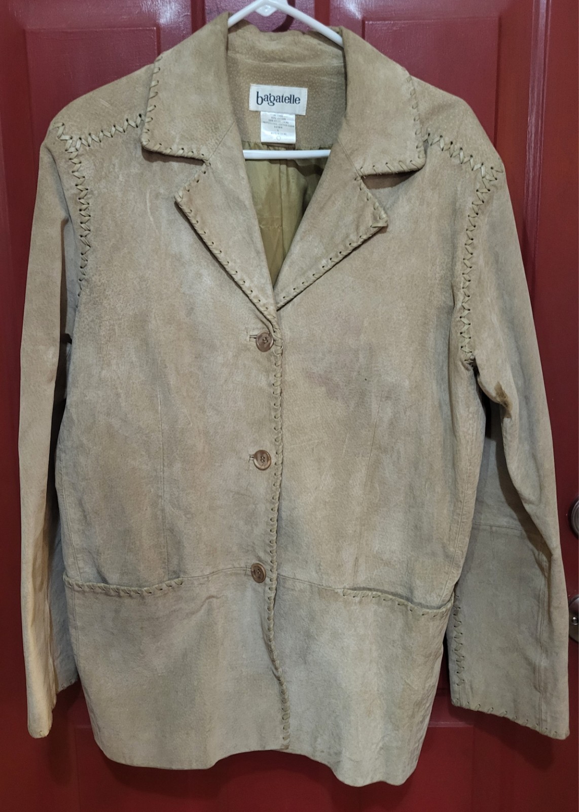 Bagatelle Button-Down Jacket Beige Collared Women… - image 2