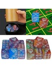 10Pcs Acrylic Skull Pattern Dices Round Corner Role Playing Dices 6 Sided Dices