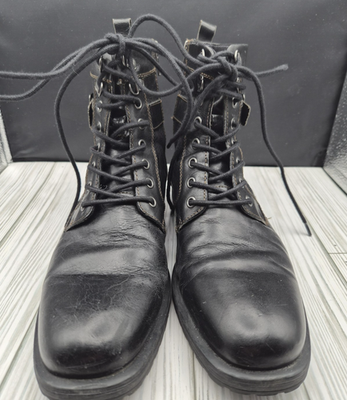 Aston Grey Collection Rockcastle 2 Black Leather Lace Up Zip  display picture 1