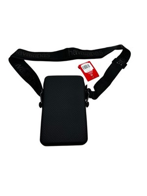 Havaianas Mini Bag  Solid Black Water Resistant  Silicone Mini Clutch Purse