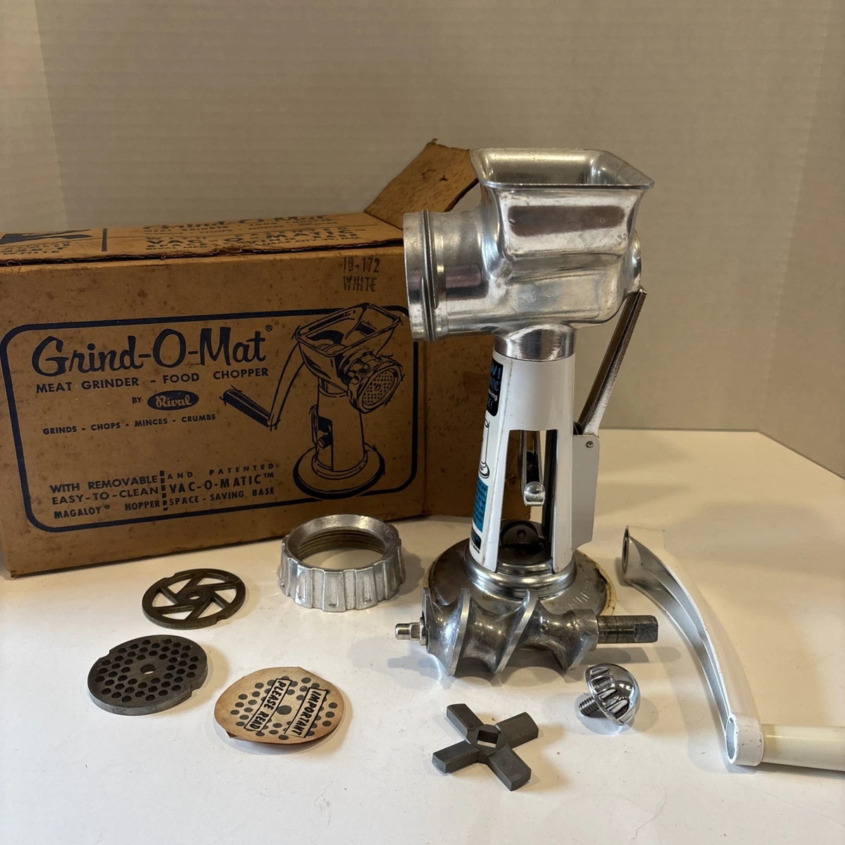 Moulin à Viande Rival Manufacturing Co - Grind O Matic Modèle 2100M-1 - Vintage - Occasion