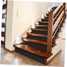Long Strip Stair Riser Decals Peel 7.87"X590.55" with tools Faux Black Wood